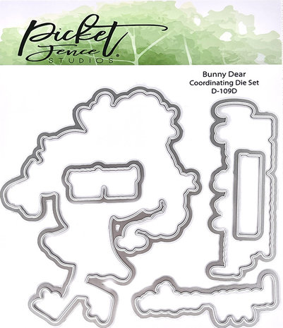 Picket Fence Studios Bunny Dear 4x4 Inch Dies (D-109D) (OUTLET) Picket Fence Studios Bunny Dear 4x4 Inch Dies (D-109D) (OUTLET)
