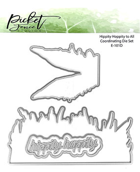 Picket Fence Studios Hippity Hoppity to All 6x6 Inch Dies (E-101D) (OUTLET)