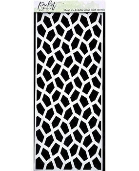 Picket Fence Studios Slim Line Cobblestone 4x10 Inch Stencil (SC-289) (OUTLET)