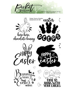 Picket Fence Studios Eastertime 4x6 Inch Clear Stamps (E-104) (OUTLET)