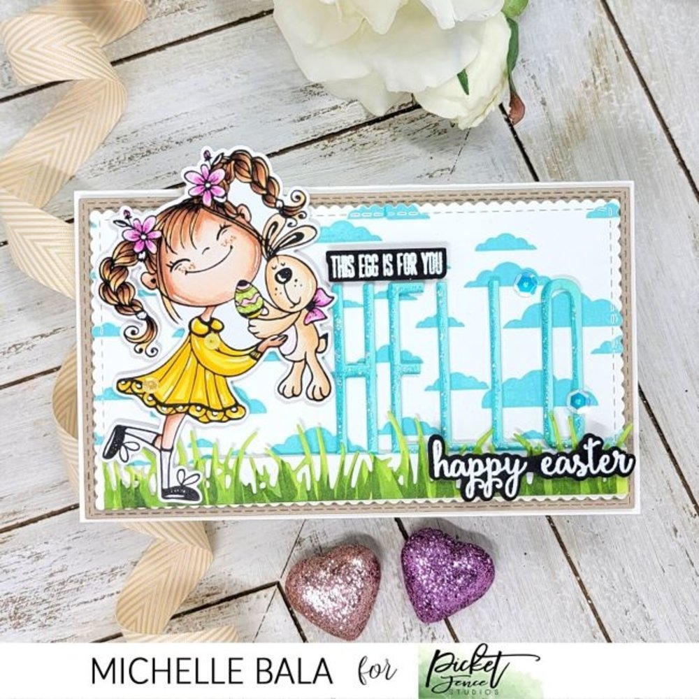 Picket Fence Studios Bunny Dear 4x4 Inch Clear Stamps (D-109) (OUTLET)
