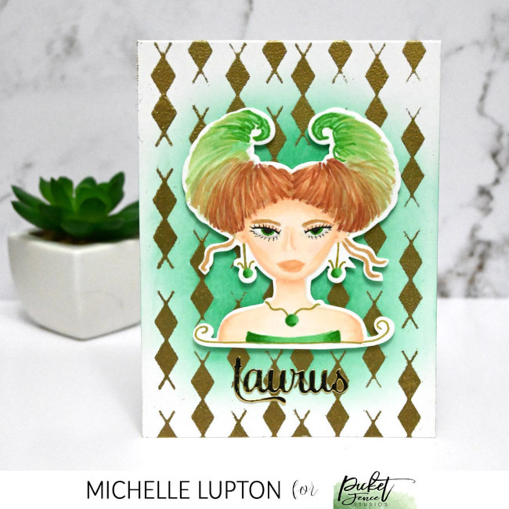 Picket Fence Studios Taurus Girl 4x6 Inch Dies (HG-106D) (OUTLET) Picket Fence Studios Taurus Girl 4x6 Inch Dies (HG-106D) (OUTLET)