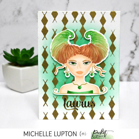 Picket Fence Studios Taurus Girl 4x6 Inch Clear Stamps (HG-106) (OUTLET) Picket Fence Studios Taurus Girl 4x6 Inch Clear Stamps (HG-106) (OUTLET)