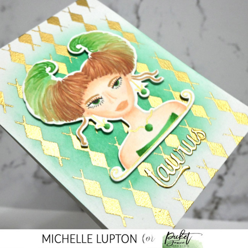 Picket Fence Studios Taurus Girl 4x6 Inch Clear Stamps (HG-106) (OUTLET) Picket Fence Studios Taurus Girl 4x6 Inch Clear Stamps (HG-106) (OUTLET)