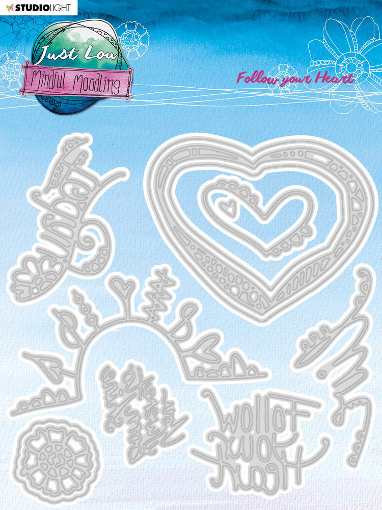 Studio Light Just Low Mindful Moodling Cutting Dies Follow your Heart (JL-MM-CD193) (OUTLET)