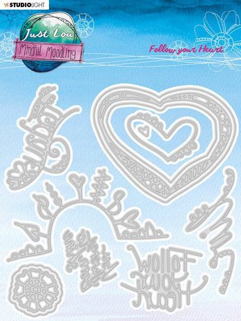 Studio Light Just Low Mindful Moodling Cutting Dies Follow your Heart (JL-MM-CD193) (OUTLET)