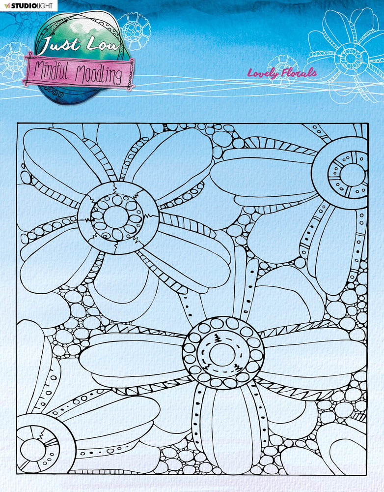 Studio Light Just Low Mindful Moodling Clear Stamps Lovely Florals (JL-MM-STAMP193) (OUTLET)