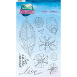 Studio Light Just Low Mindful Moodling Clear Stamps Feather and Flowers (JL-MM-STAMP188) (OUTLET)