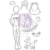 Prima Marketing Julie Nutting Doll Stamp Halie (8pcs) (913588) (DISCONTINUED)