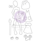 Prima Marketing Julie Nutting Doll Stamp Neesha (10pcs) (913649) (DISCONTINUED)