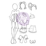 Prima Marketing Julie Nutting Doll Stamp Zoe (9pcs) (913564) (DISCONTINUED)