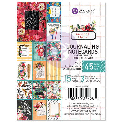 Prima Marketing Painted Floral 3x4 Inch Journaling Cards (656287) (DISCONTINUED) Prima Marketing Painted Floral 3x4 Inch Journaling Cards (656287) (DISCONTINUED)
