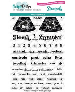 CarlijnDesign Clear Stamps Pregnant Ultrasounds (CDST-0079) (DISCONTINUED) CarlijnDesign Clear Stamps Pregnant Ultrasounds (CDST-0079) (DISCONTINUED)