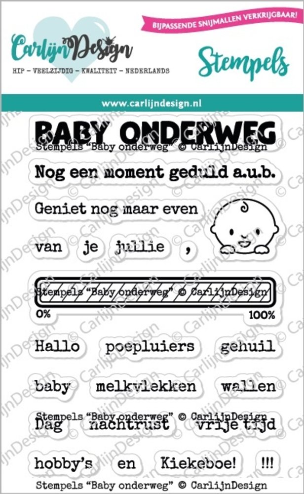 CarlijnDesign Stempels Baby Onderweg (CDST-0080) (DISCONTINUED)