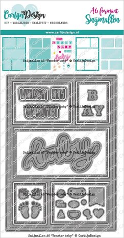 CarlijnDesign Snijmallen A6 Venster Baby (CDSN-0149) (DISCONTINUED)