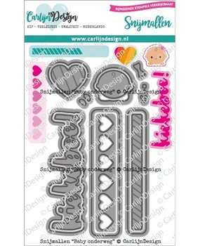 CarlijnDesign Snijmallen Baby Onderweg (CDSN-0153) (OUTLET)