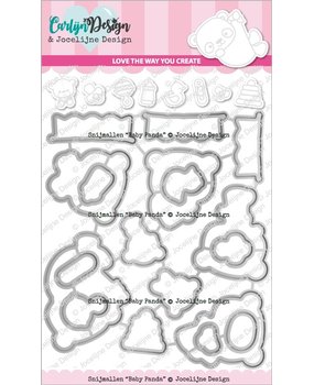 CarlijnDesign Snijmallen Baby Panda (CDJD-0025) (DISCONTINUED) CarlijnDesign Snijmallen Baby Panda (CDJD-0025) (DISCONTINUED)