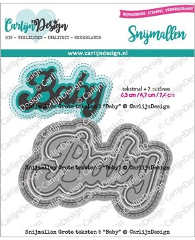 CarlijnDesign Dies Large Texts 5 Baby (CDSN-0155) (DISCONTINUED)