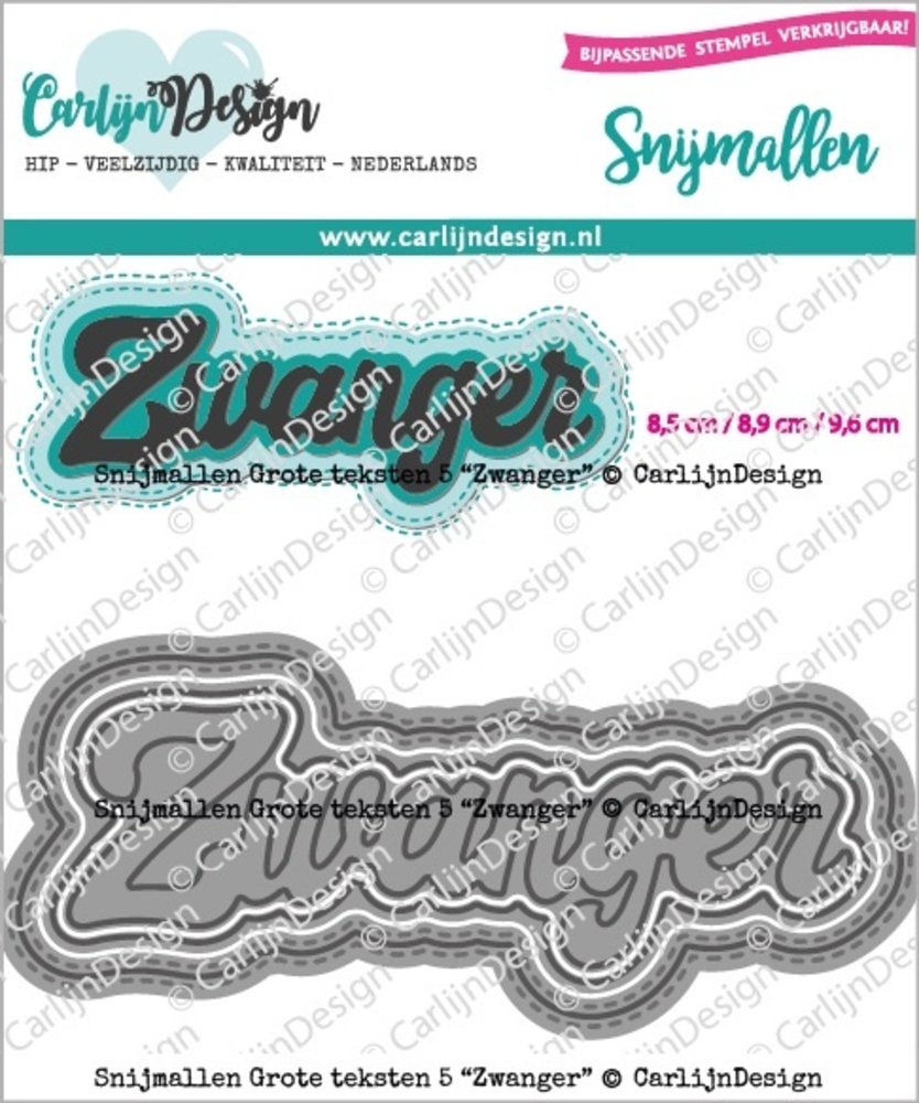 CarlijnDesign Dies Grote Teksten 5 Zwanger (CDSN-0154) (DISCONTINUED) CarlijnDesign Dies Grote Teksten 5 Zwanger (CDSN-0154) (DISCONTINUED)