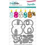 CarlijnDesign Snijmallen Kaarsjes Cijfers 8 (CDSN-0159) (DISCONTINUED)