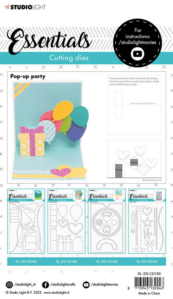 Studio Light Pop-Up Party Cutting Dies (SL-ES-CD165) (OUTLET) Studio Light Pop-Up Party Cutting Dies (SL-ES-CD165) (OUTLET)