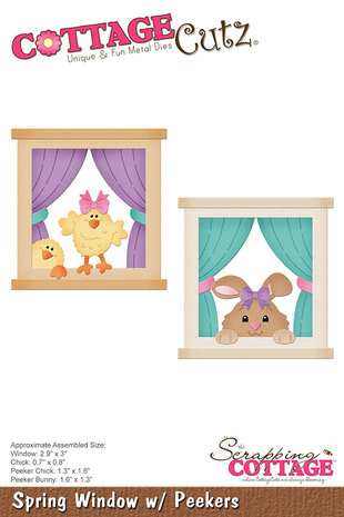 Scrapping Cottage Spring Window w/ Peekers (CC-1008) (OUTLET)