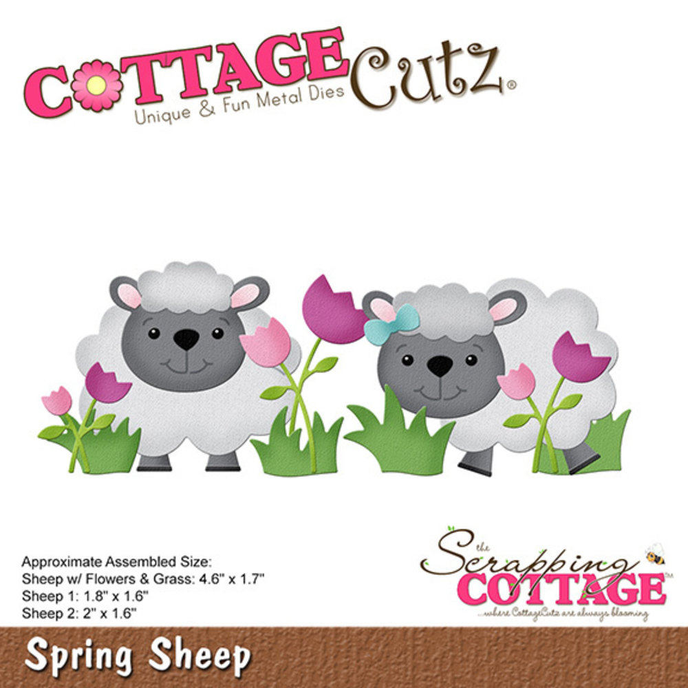 Scrapping Cottage Spring Sheep (CC-1006) (OUTLET)