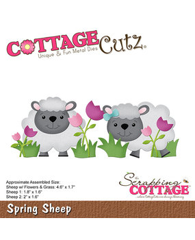 Scrapping Cottage Spring Sheep (CC-1006) (OUTLET)