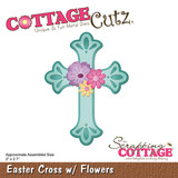 Scrapping Cottage Easter Cross w/ Flowers (CC-994) (OUTLET)