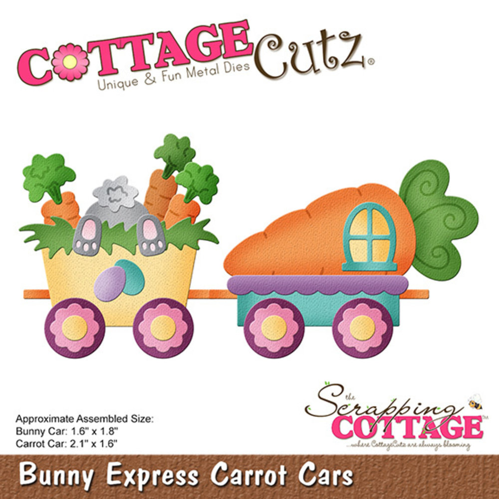 Scrapping Cottage Bunny Express Carrot Cars (CC-991) (OUTLET)