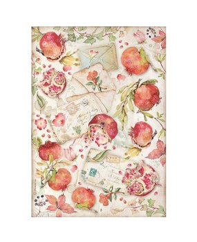 Stamperia A4 Rice Paper Casa Granada Pomegranades and Letters (6 pcs) (DFSA4654) (DISCONTINUED) Stamperia A4 Rice Paper Casa Granada Pomegranades and Letters (6 pcs) (DFSA4654) (DISCONTINUED)
