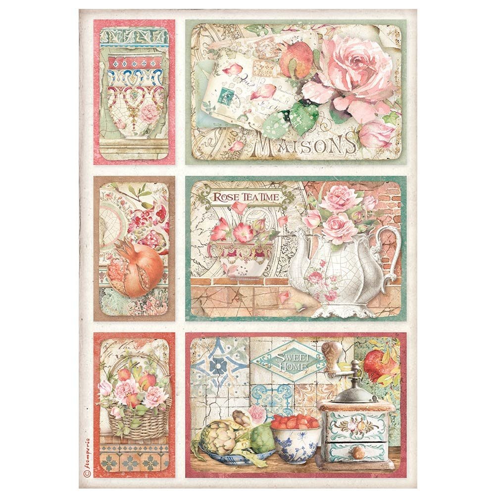 Stamperia A4 Rice Paper Casa Granada Cards (6 pcs) (DFSA4653) (DISCONTINUED) Stamperia A4 Rice Paper Casa Granada Cards (6 pcs) (DFSA4653) (DISCONTINUED)