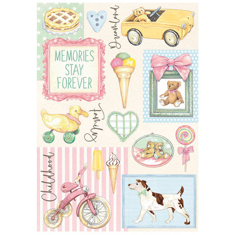 Stamperia A4 Rice Paper Daydream Accessories (6 pcs) (DFSA4681) (DISCONTINUED) Stamperia A4 Rice Paper Daydream Accessories (6 pcs) (DFSA4681) (DISCONTINUED)