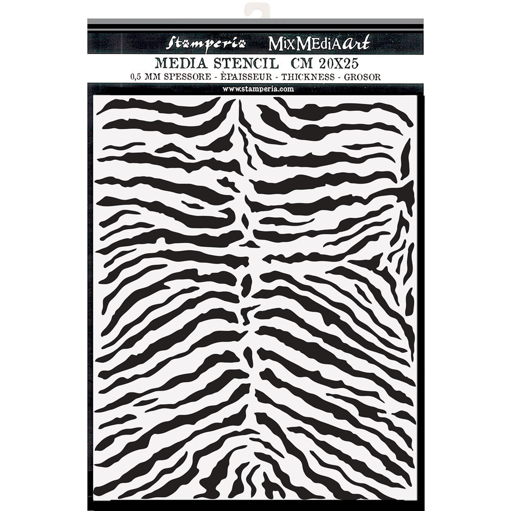 Stamperia Thick Stencil 20x25cm Savana Zebra Pattern (KSTD101) (DISCONTINUED) Stamperia Thick Stencil 20x25cm Savana Zebra Pattern (KSTD101) (DISCONTINUED)
