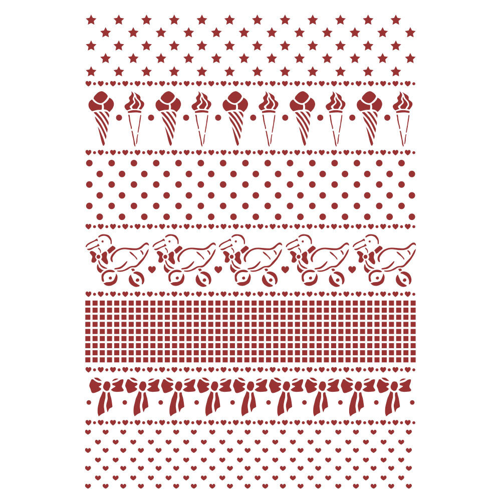 Stamperia Stencil A4 Daydream Borders (KSG493) (OUTLET)