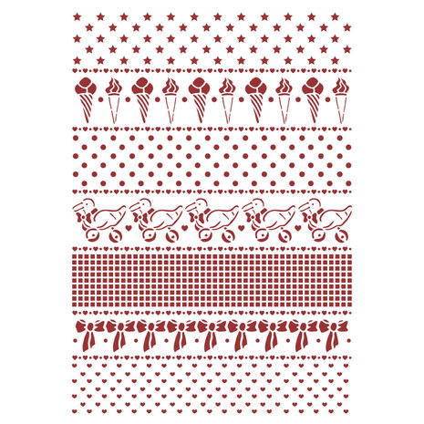 Stamperia Stencil A4 Daydream Borders (KSG493) (OUTLET)