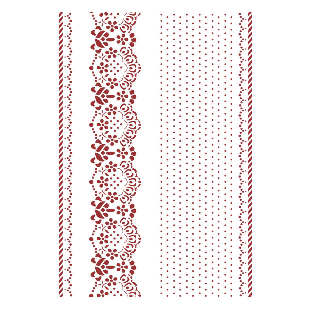 Stamperia Stencil A4 Provence Borders (KSG492) (OUTLET)