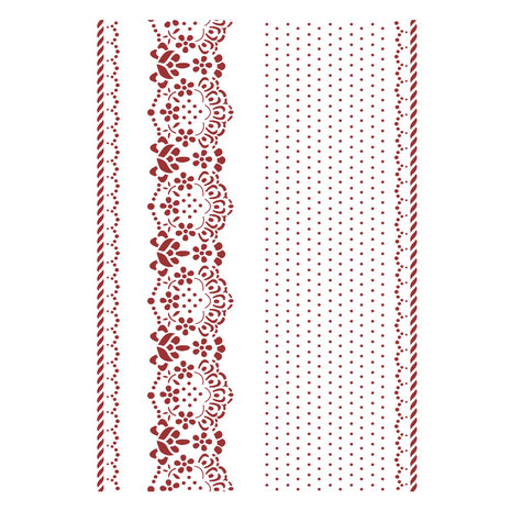 Stamperia Stencil A4 Provence Borders (KSG492) (OUTLET)