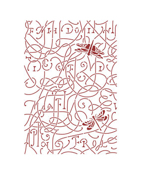 Stamperia Stencil A4 Romantic Garden House Dragonfly (KSG494) (DISCONTINUED)