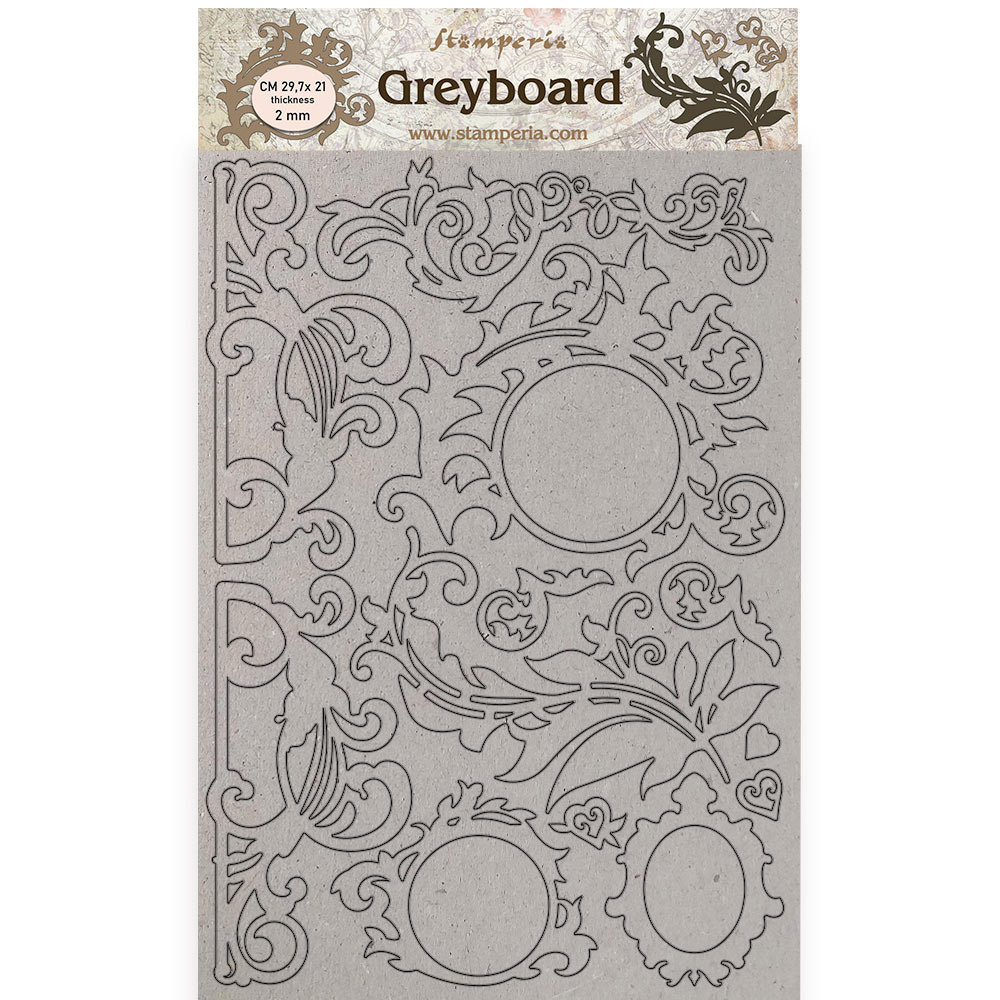 Stamperia Greyboard A4 Casa Granada Decorations (KLSPDA451) (DISCONTINUED)