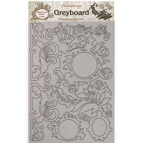 Stamperia Greyboard A4 Casa Granada Decorations (KLSPDA451) (DISCONTINUED)