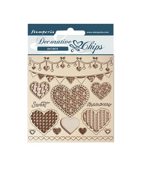 Stamperia Decorative Chips Daydream Hearts (SCB127) (DISCONTINUED)