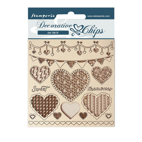 Stamperia Decorative Chips Daydream Hearts (SCB127) (DISCONTINUED)