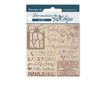 Stamperia Decorative Chips Daydream Writings (SCB124)