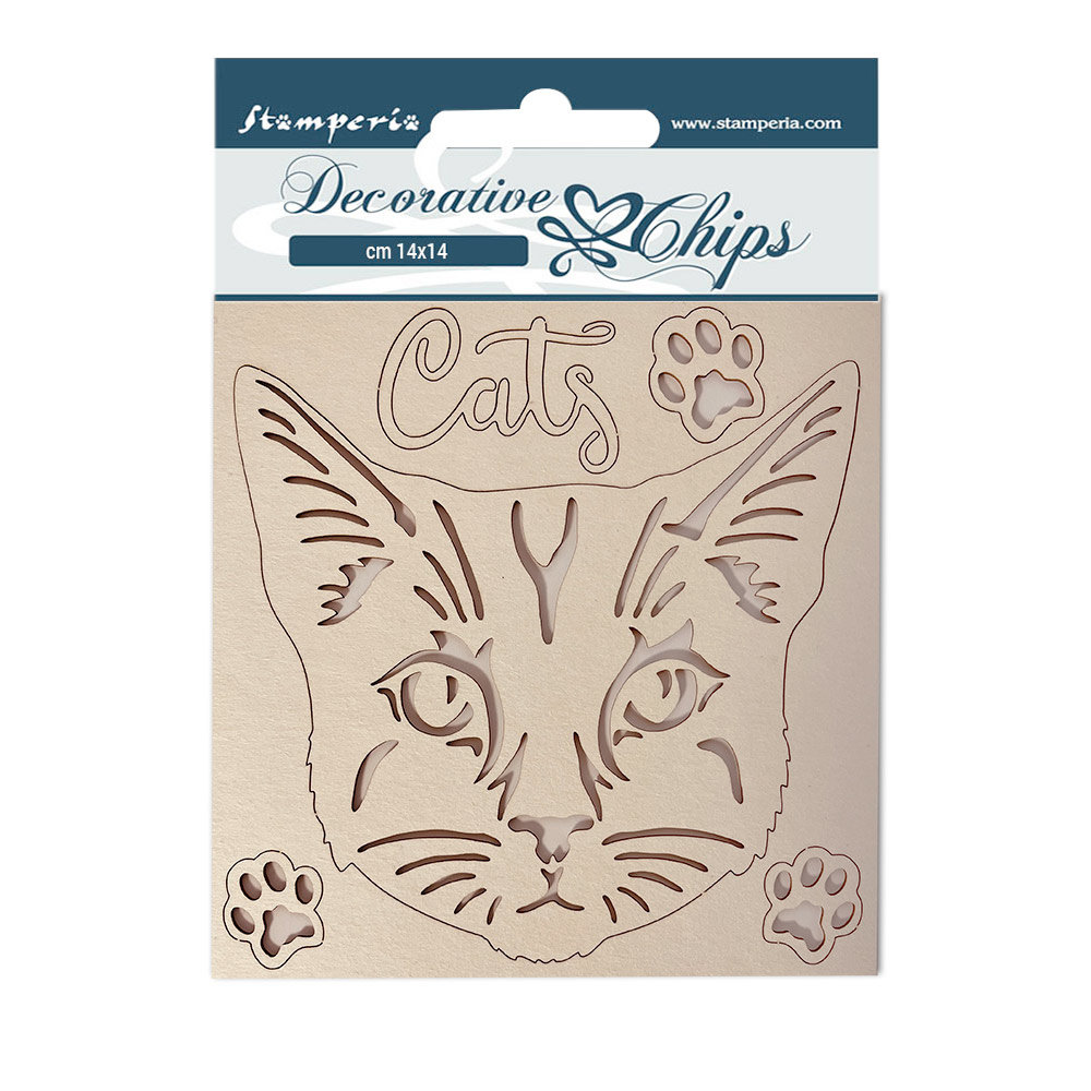 Stamperia Decorative Chips Provence Cat (SCB118) (OUTLET)