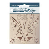 Stamperia Decorative Chips Provence Cat (SCB118) (OUTLET)
