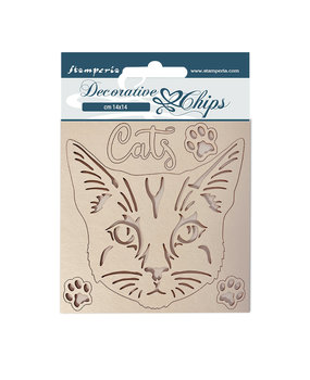 Stamperia Decorative Chips Provence Cat (SCB118) (OUTLET)
