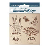 Stamperia Decorative Chips Provence Vases (SCB115) (DISCONTINUED)