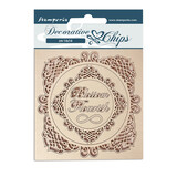 Stamperia Decorative Chips Romantic Garden House Frames (SCB120) (DISCONTINUED)