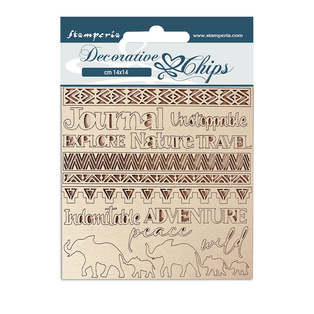 Stamperia Decorative Chips Savana Adventure (SCB129) (DISCONTINUED)